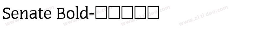 Senate Bold字体转换